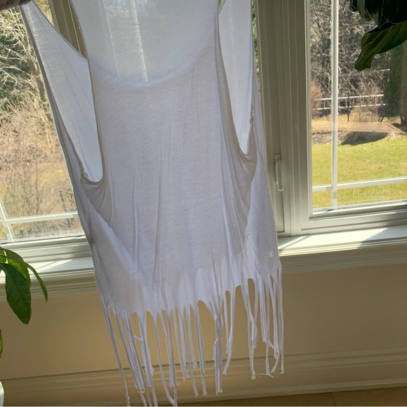 White tank top /Beach Cover Up - Picture 3 of 6